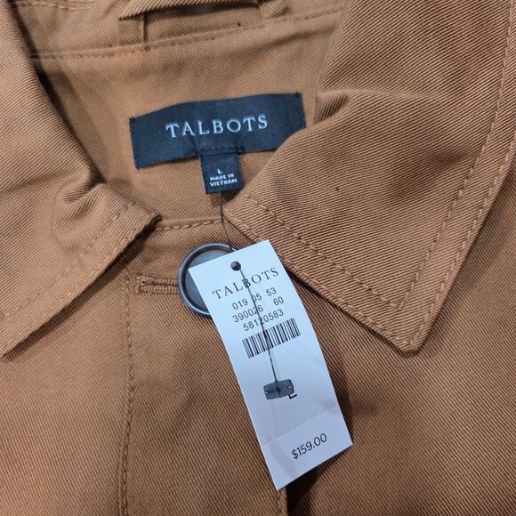 Talbots Chore Jacket Cinched Back, Patch Pockets Tencel Nwt Size Large - Picture 5 of 7